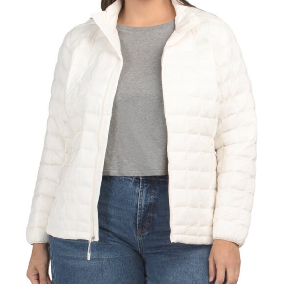 NEW THE NORTH FACE Plus Thermoball Puffer women Jacket in Gardenia White 11258s4 - Picture 3 of 4
